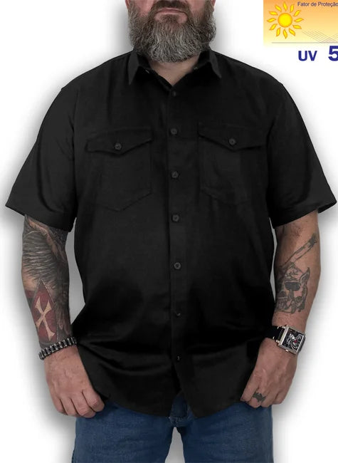 Camisa Workshirt Preta Custom By Twisting Throttles No Remorse