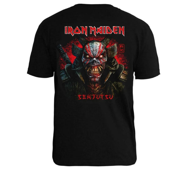 Camiseta PC Iron Maiden Senjutsu Samurai Eddie Life Snake