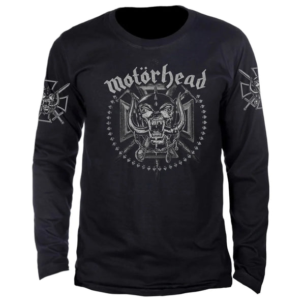 Camiseta Manga Longa Motorhead Iron Cross Sword