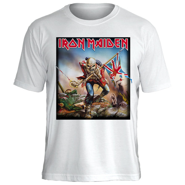 Camiseta Iron Maiden The Trooper Branca