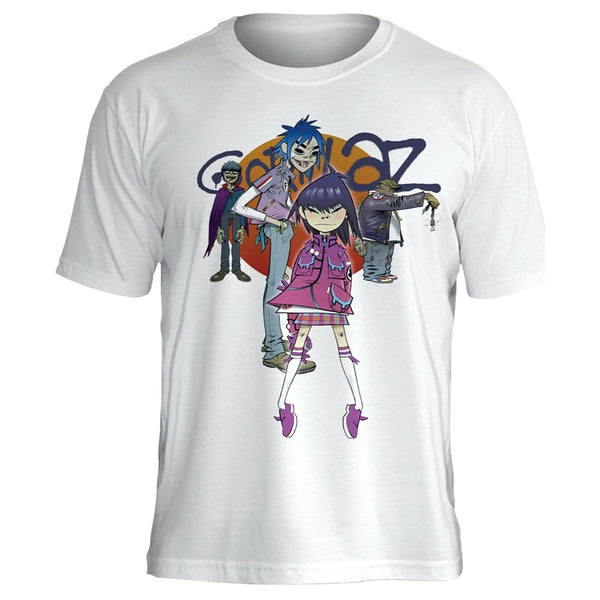 Camiseta Gorillaz Purple Noodle Group Shot
