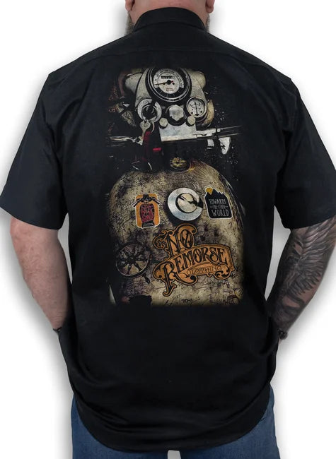 Camisa Workshirt Preta Custom Royal Tank Old School No Remorse