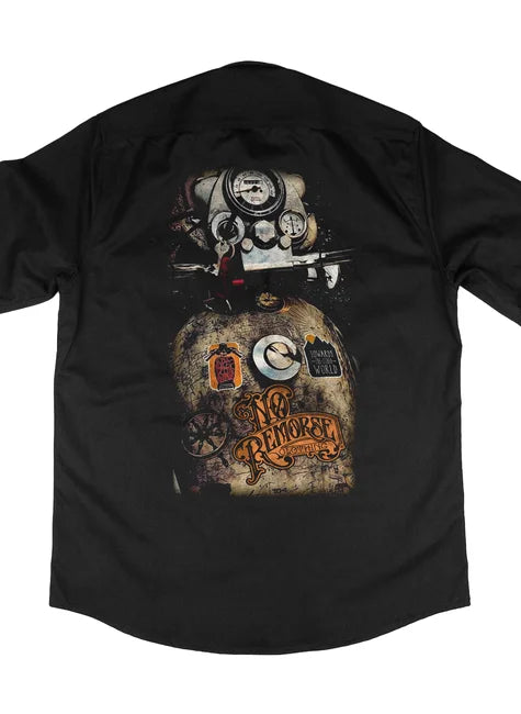 Camisa Workshirt Preta Custom Royal Tank Old School No Remorse