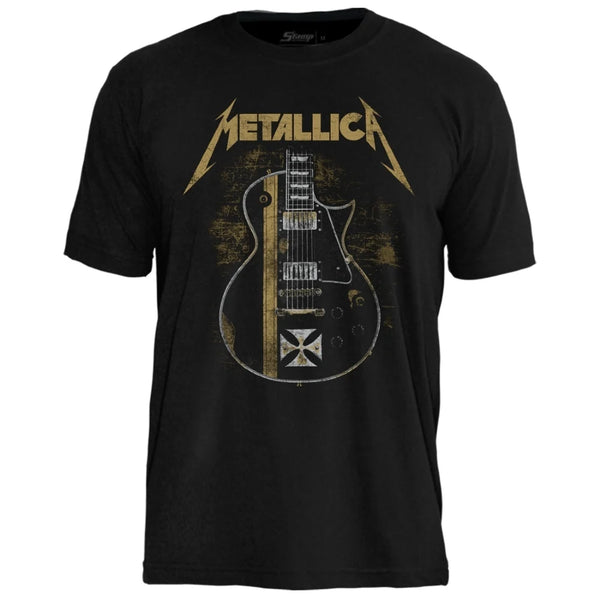 Camiseta Metallica Hetfield Iron Cross Guitar