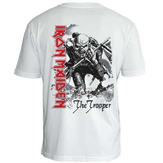 Camiseta Iron Maiden The Trooper Branca