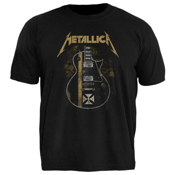 Camiseta Plus Size Metallica Hetfield Iron Cross Guitar
