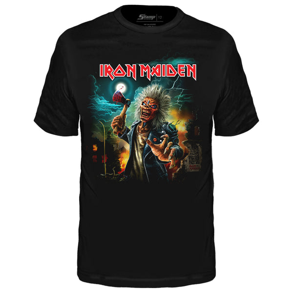 Camiseta Infantil Iron Maiden Axe Eddie