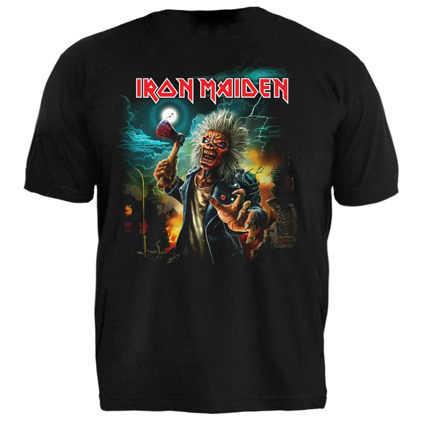 Camiseta Plus Size Iron Maiden Axe Eddie