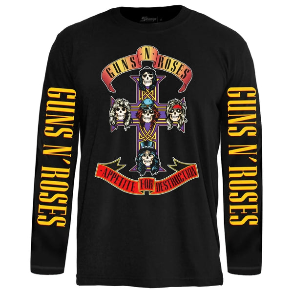 Camiseta Manga Longa Guns N' Roses Appetite For Destruction