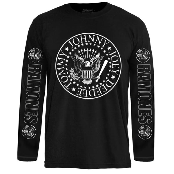 Camiseta Manga Longa Ramones Hey Ho, Lets Go